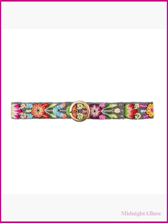 Handmade Embroidered Floral Belt for Women - Fair Trade